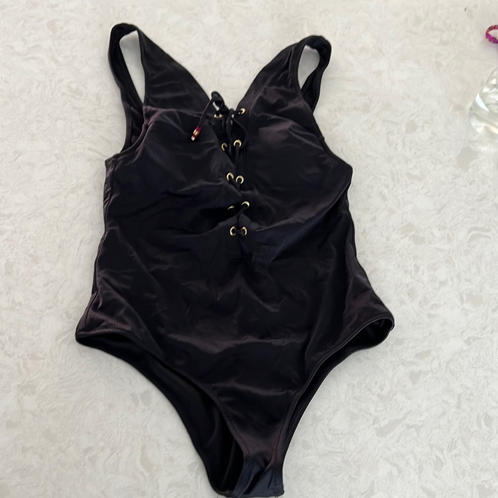 Black One Piece Cheeky Swim Suit